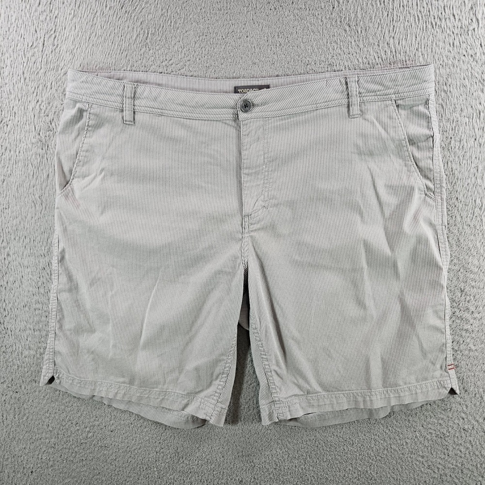 Toad&Co Mens Grey Pinstripe Organic Cotton Blend Stretch Shorts Size 38